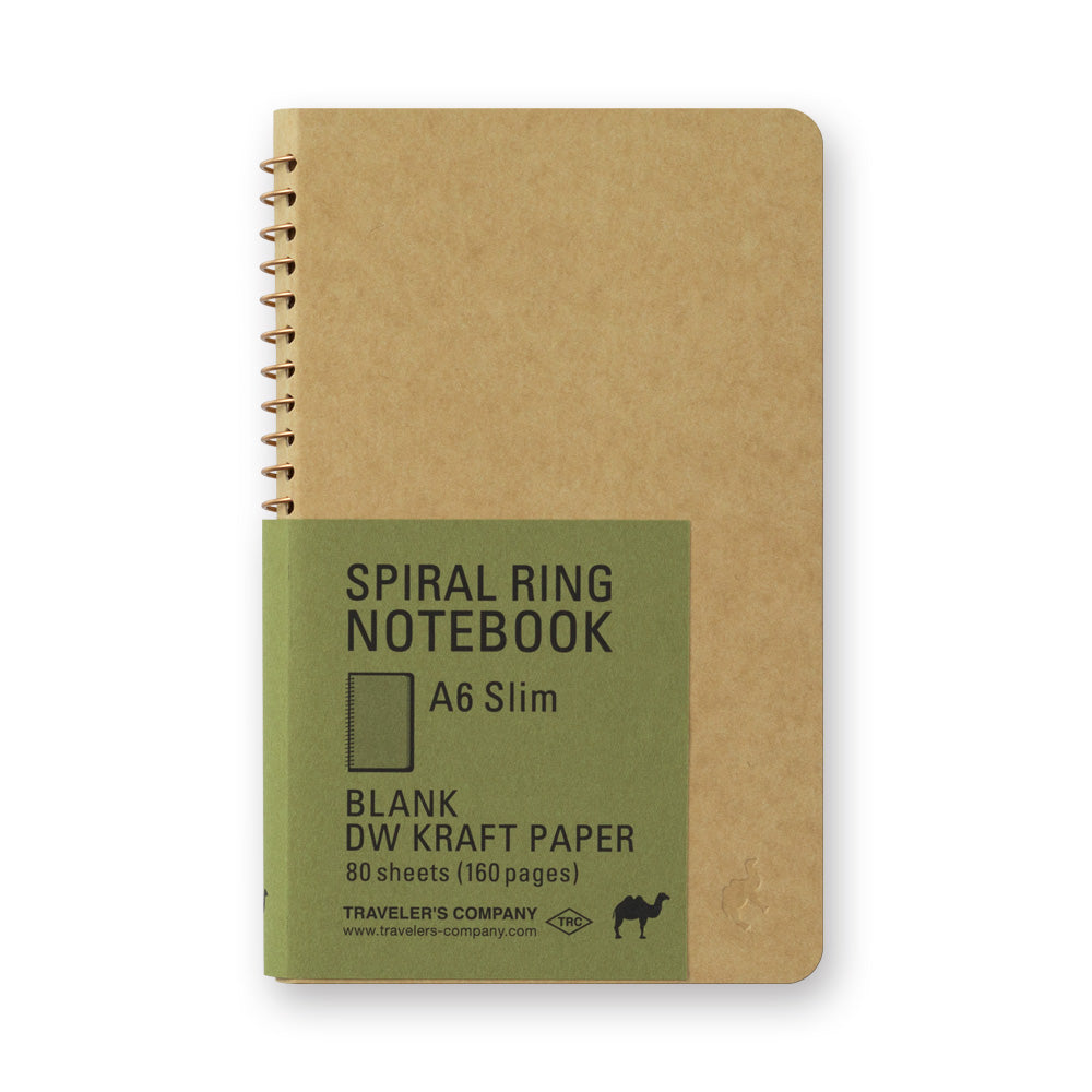 Traveler's Company TRC Spiral Ring Notebook DW Kraft - A6 Slim