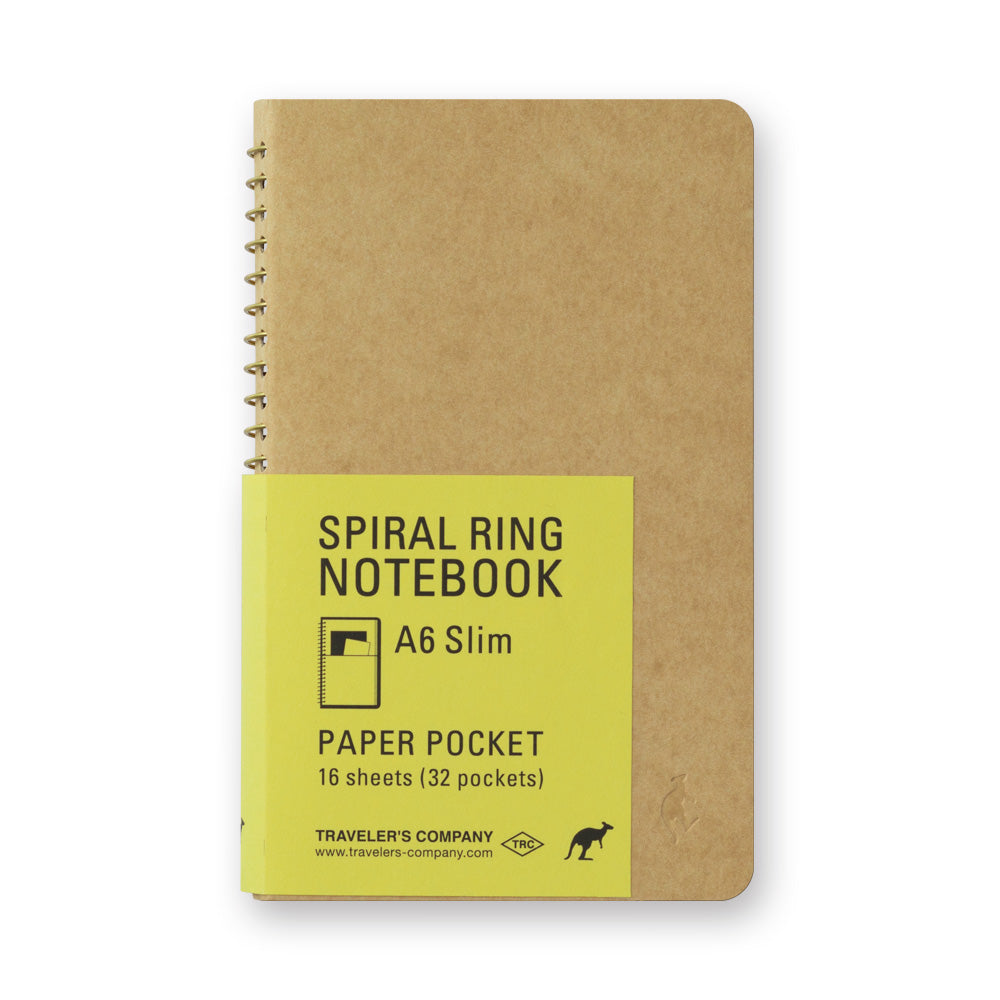 Traveler's Company TRC Spiral Ring Notebook Paper Pocket - A6 Slim