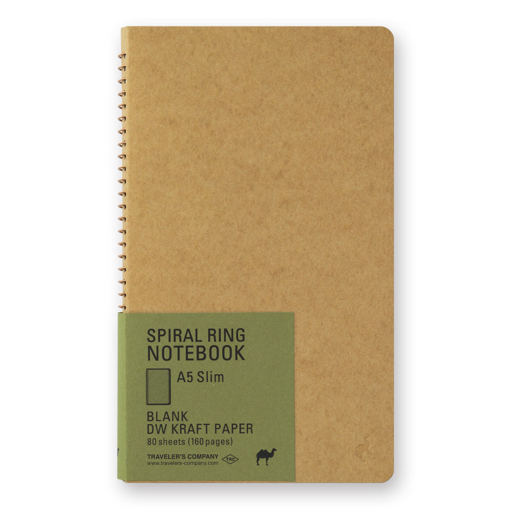 Traveler's Company TRC Spiral Ring Notebook DW Kraft - A5 Slim