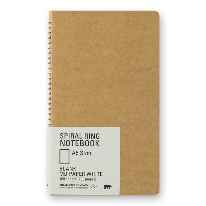 Traveler's Company TRC Spiral Ring Notebook MD White - A5 Slim