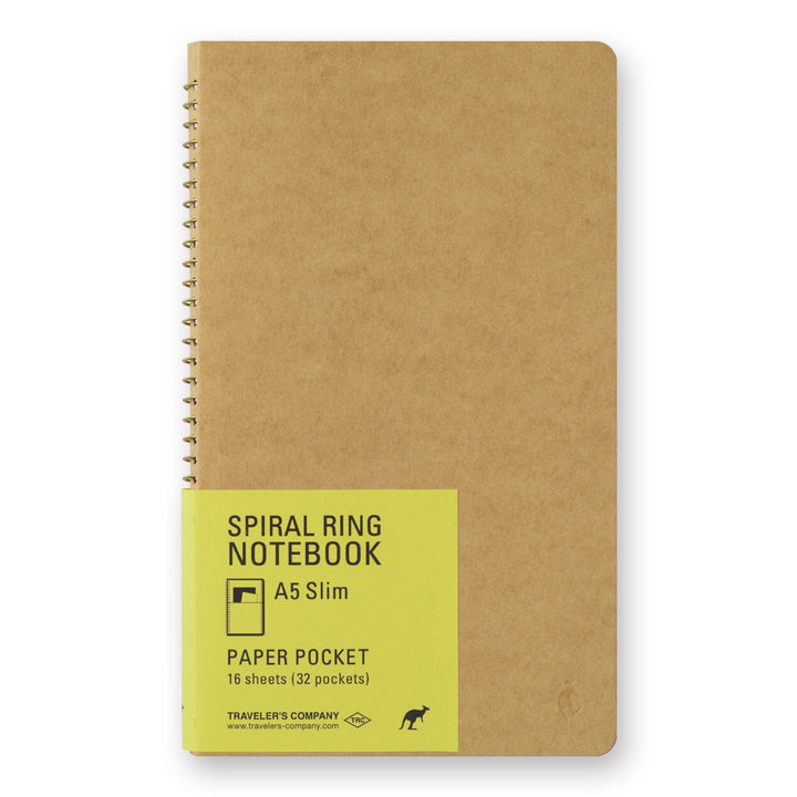 Traveler's Company TRC Spiral Ring Notebook Paper Pocket - A5 Slim