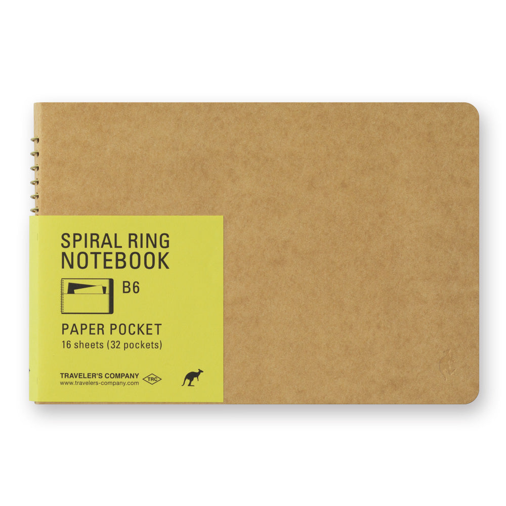 Traveler's Company TRC Spiral Ring Notebook Paper Pocket - B6