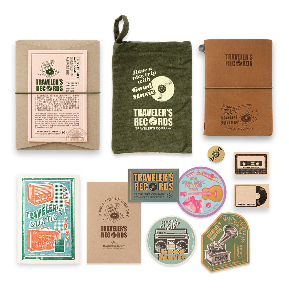 Traveler's Notebook Passport Size Limited Edition Set - Record