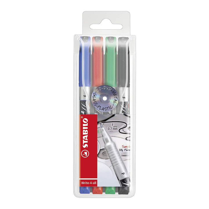 Stabilo | Write 4 All | 0.7mm Fine Tip | Pack Of 4