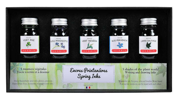 Herbin Spring Set of 5 x 10ml Ink Bottles