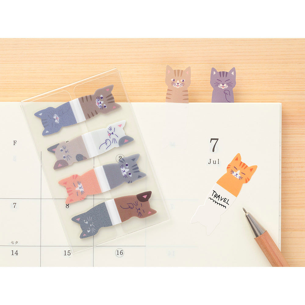 Midori Sticky Memo Film Index Sticky Notes <8 Cats>