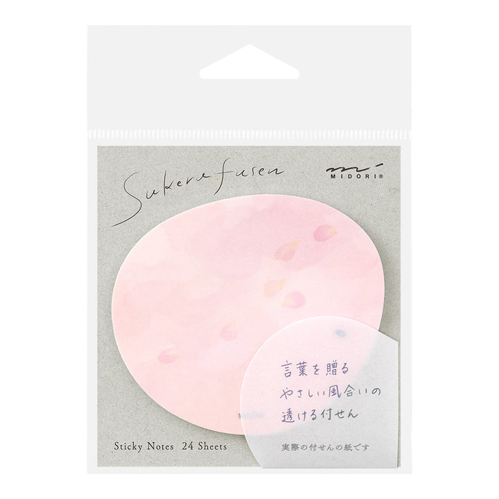 Midori Sticky Notes Transparency Petals Pink