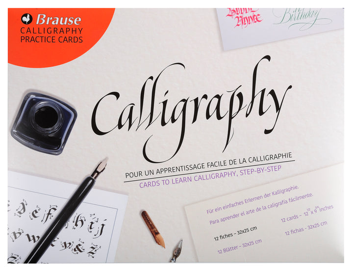 Brause Introduction to Calligraphy Lettering Practice Cards - 320 x 250 mm