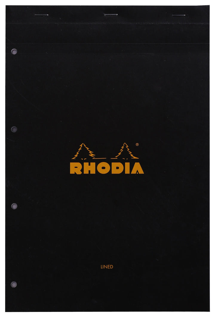Rhodia Basics Four Punched Stapled Lined Notepad - A4+