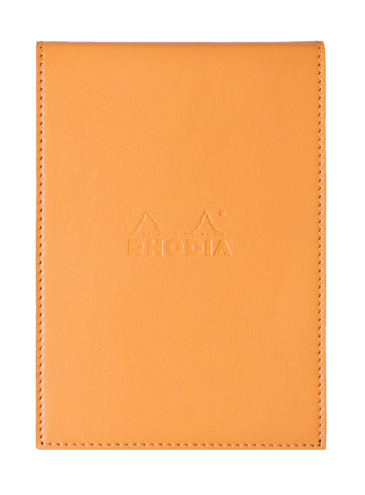 Rhodia Boutique Stapled Line Ruled Notepad with Leatherette Cover - A6