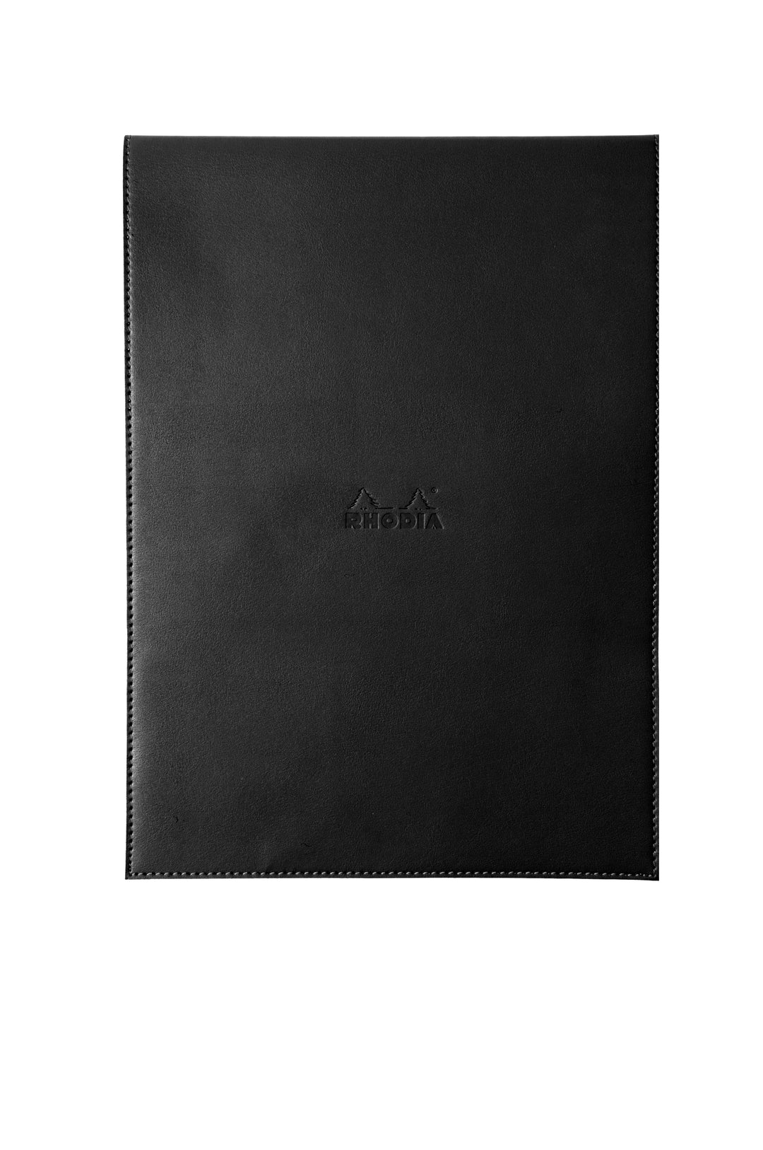 Rhodia Boutique Black Stapled Line Ruled Notepad with Leatherette Cover - A4