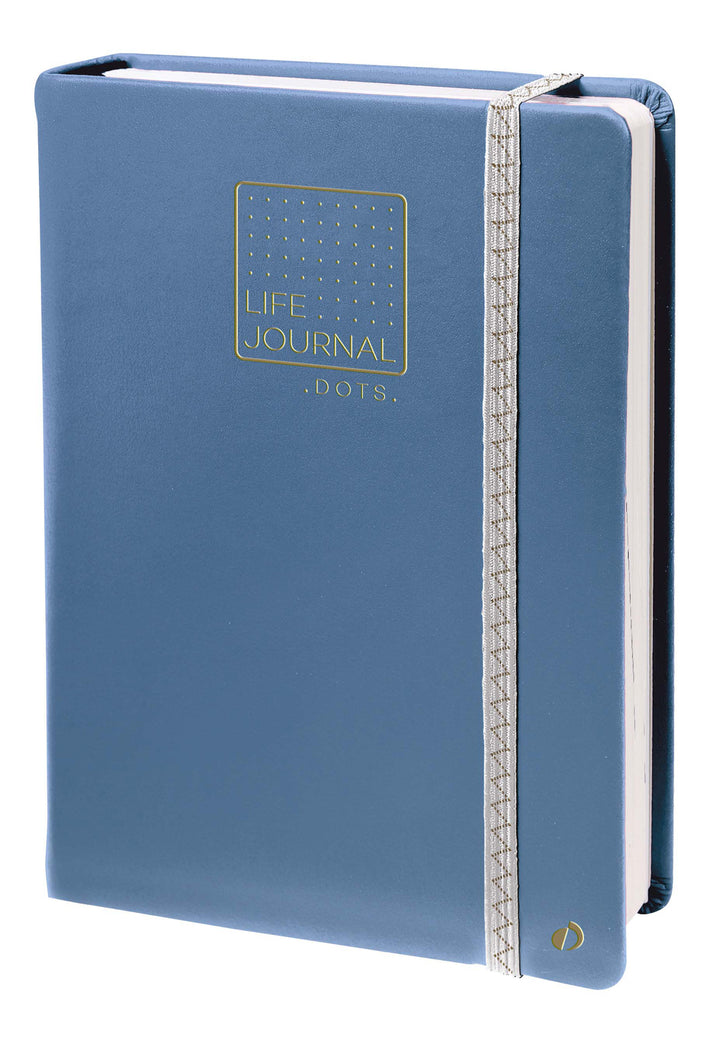 Quo Vadis Life Journal Blue-Grey Dot Grid Ruled Notebook - A5 - 210 mm x 150 mm