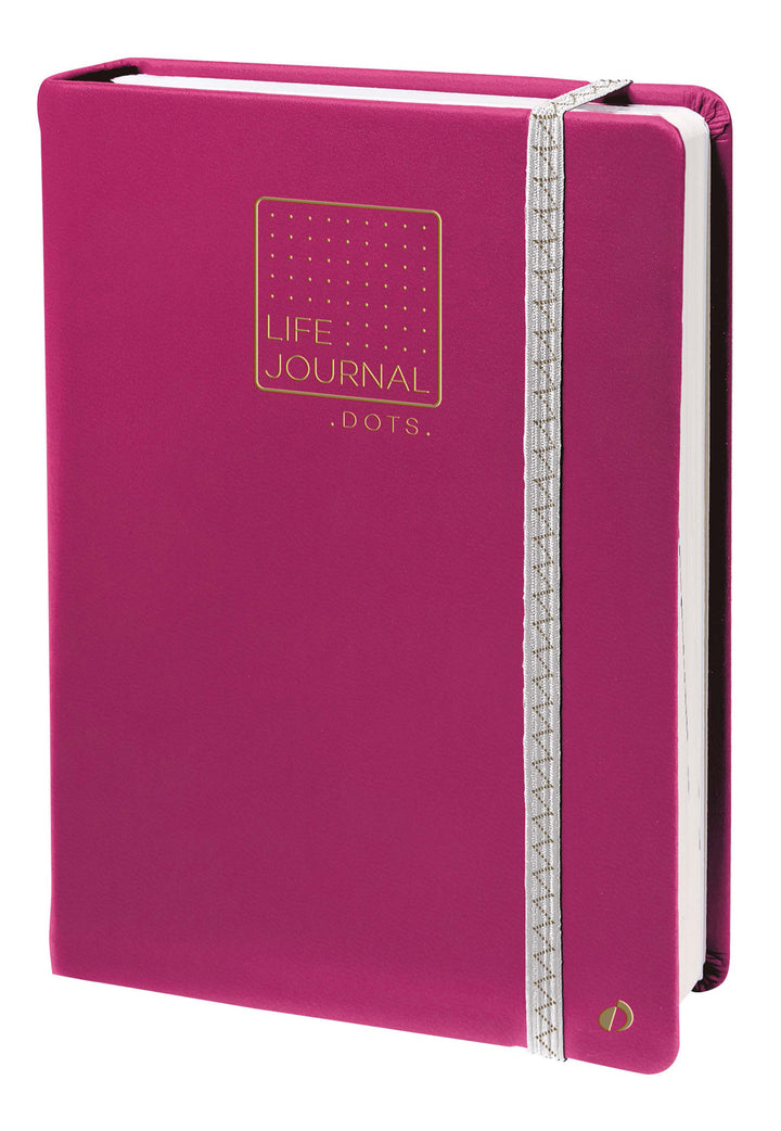 Quo Vadis Life Journal Purple Dot Grid Ruled Notebook - A5 - 210 mm x 150 mm