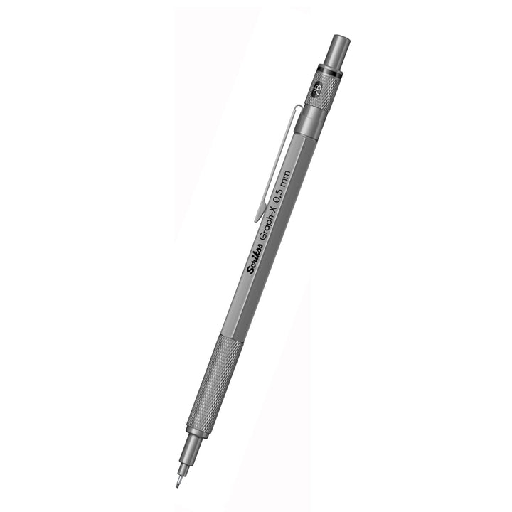 Scrikss | Graph-X | Mechanical Pencil | Satin Grey Titanium-0.5mm