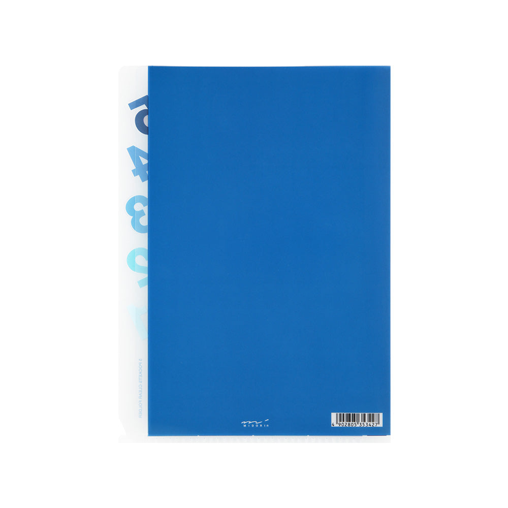 Midori 5 Pockets Clear A4 Folder