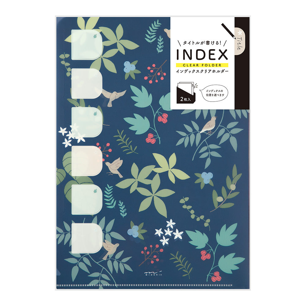 Midori Index Clear A4 Folder - Plants
