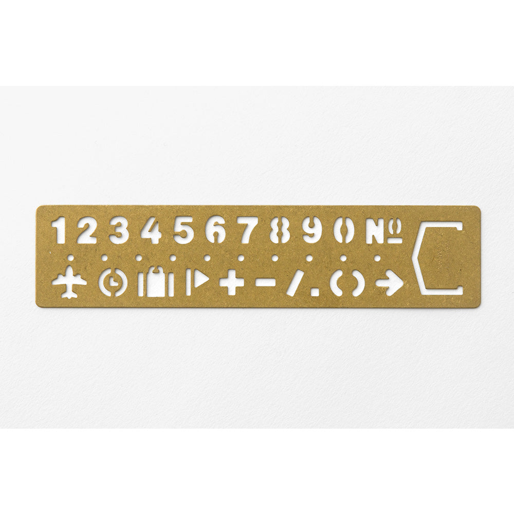 Traveler's Company Brass Template Bookmark Number