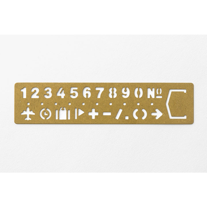 Traveler's Company Brass Template Bookmark Number