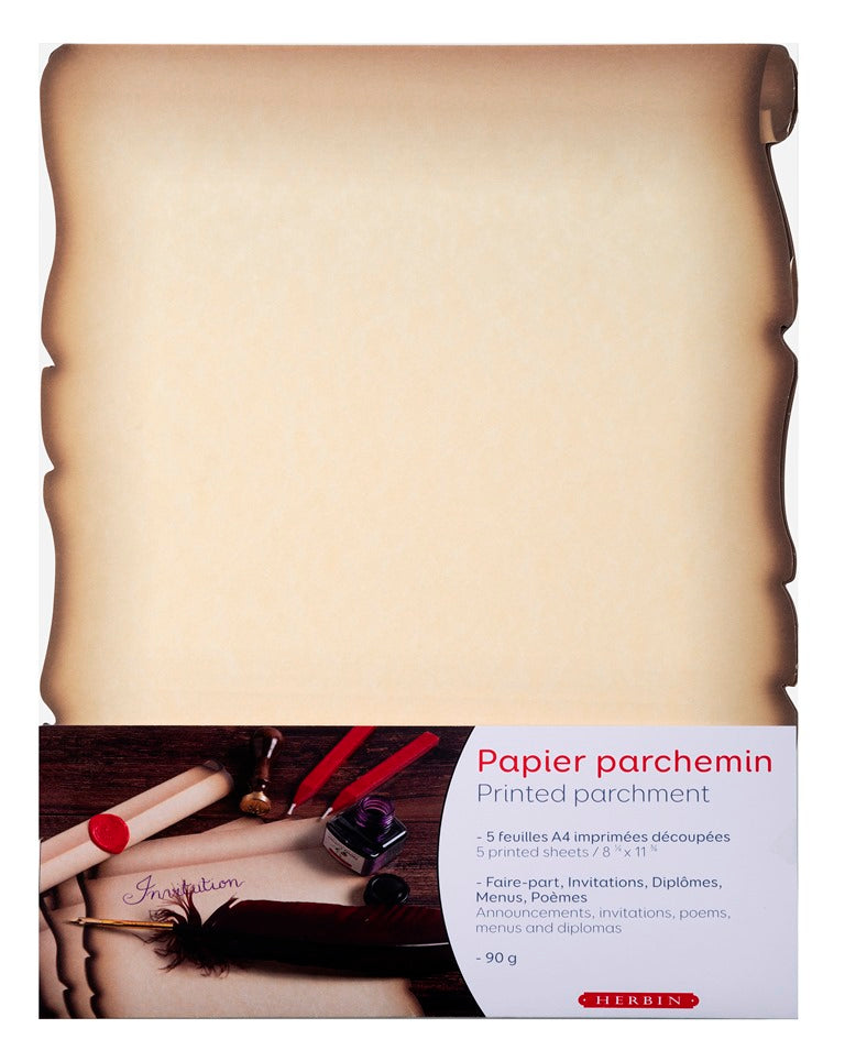 Brause Pack of 5 Sheets of Printed Parchment 90g Paper - A4