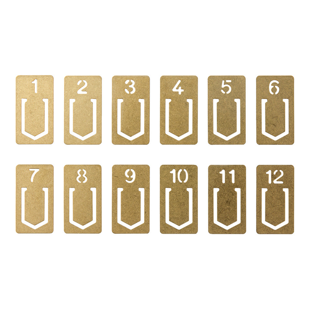 Traveler's Company Brass Clips Number