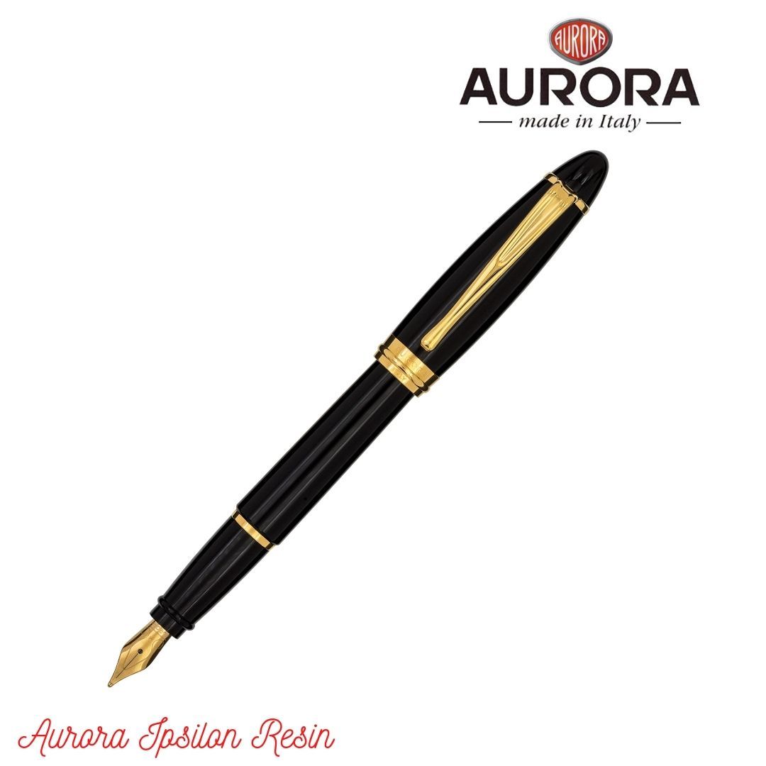 Aurora Ipsilon Resin Gold Trims Fountain Pen