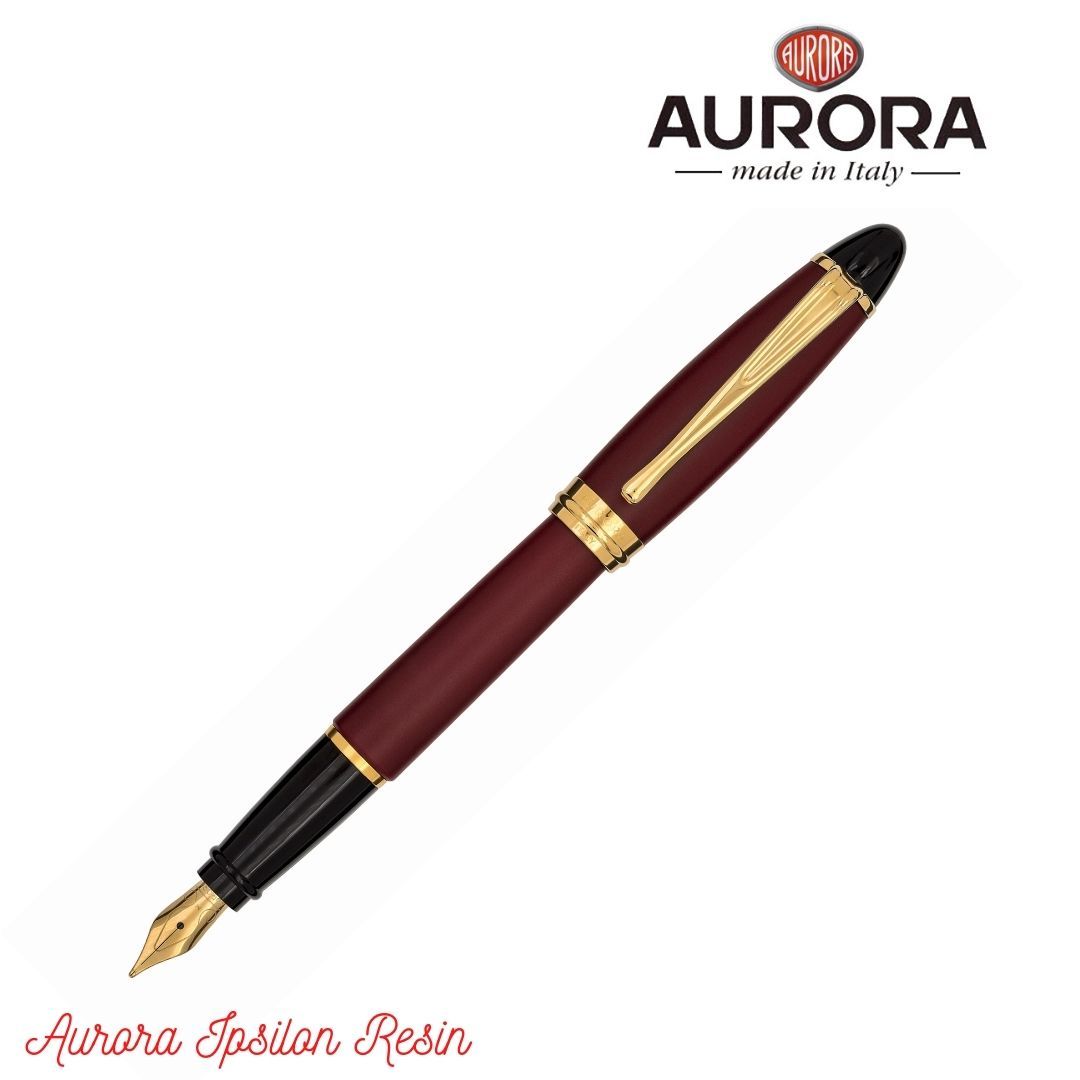 Aurora Ipsilon Resin Gold Trims Fountain Pen