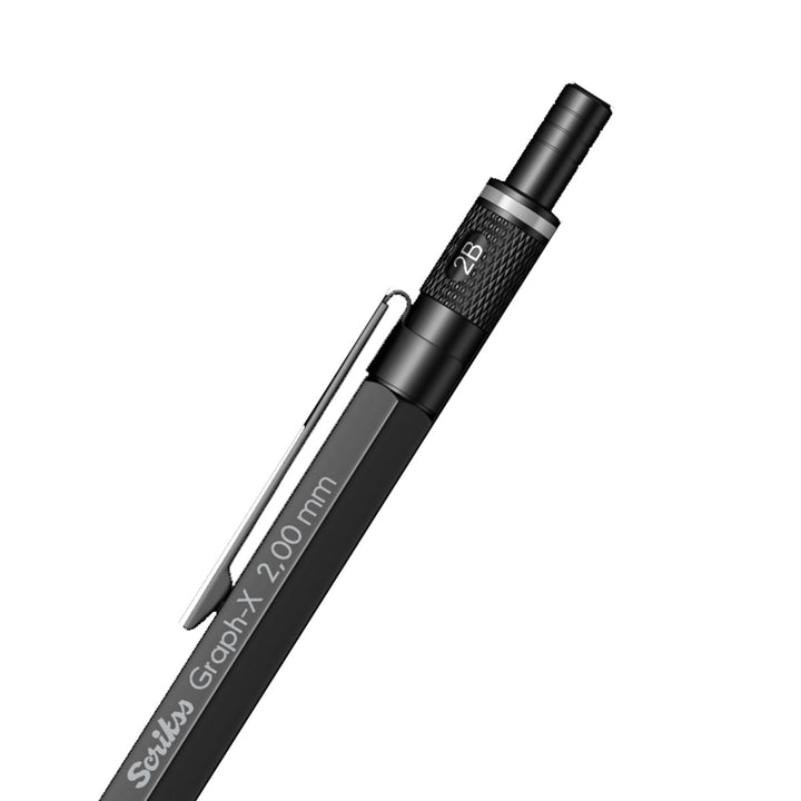 Scrikss | Graph-X | Mechanical Pencil | Matte Black-2mm