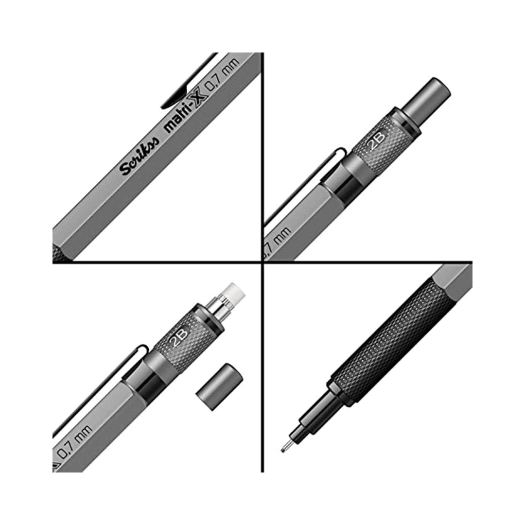 Scrikss | Matri-X | Mechanical Pencil | Matt Grey- 0.7mm