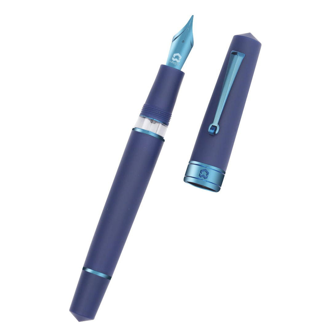Arista One Classic Blue PVD Coated Fountain Pen