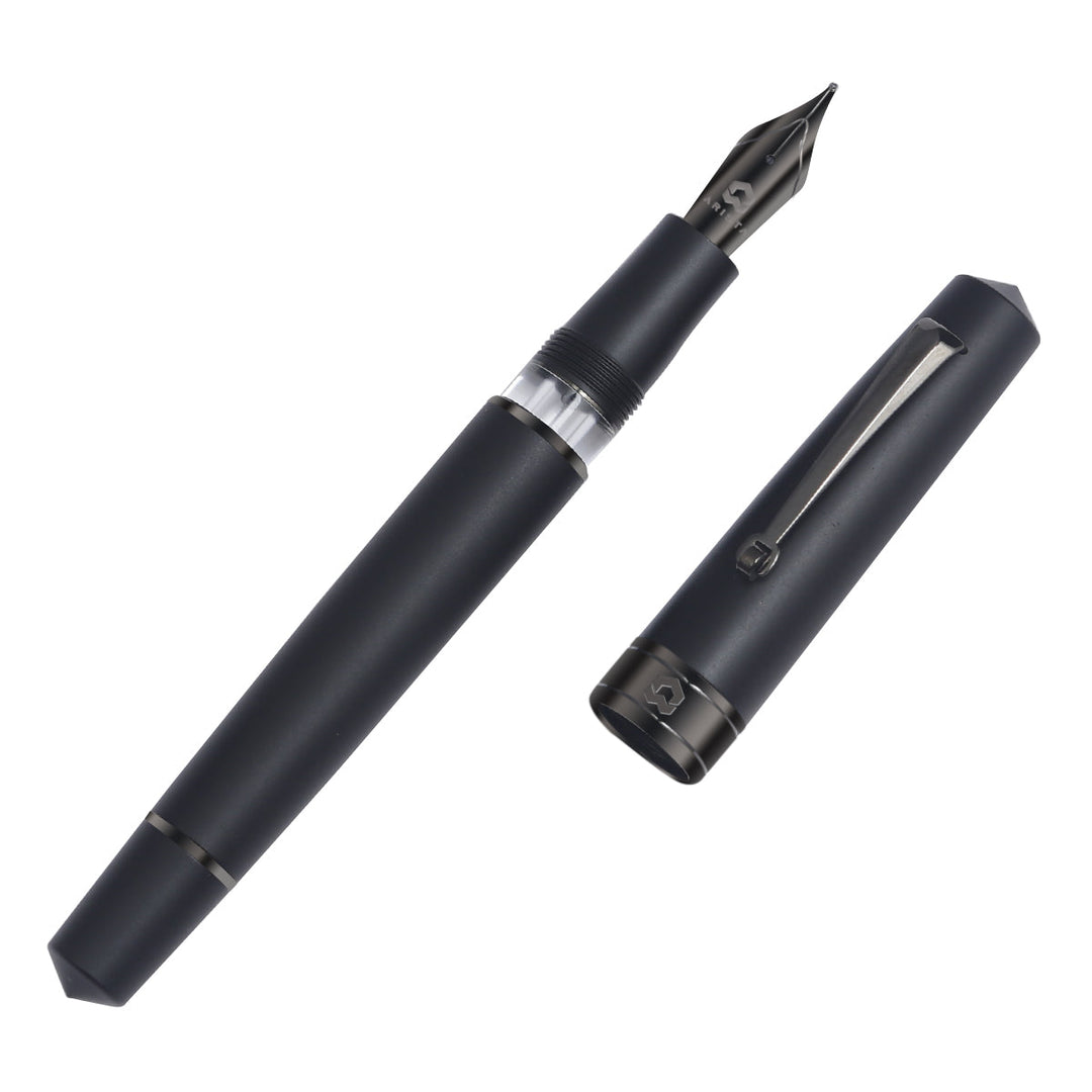Arista One Classic Matt Black-titanium Trims Fountain Pen