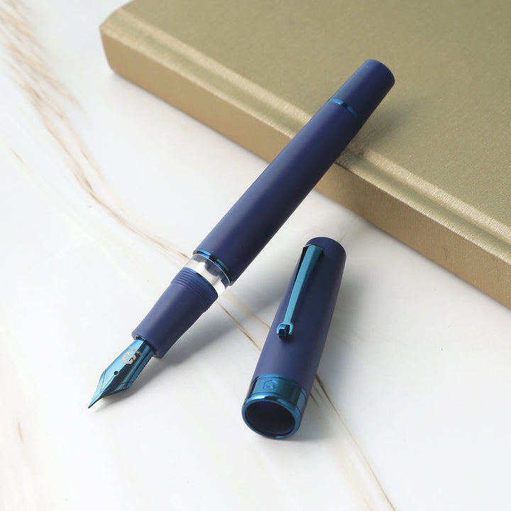 Arista One Classic Blue PVD Coated Fountain Pen