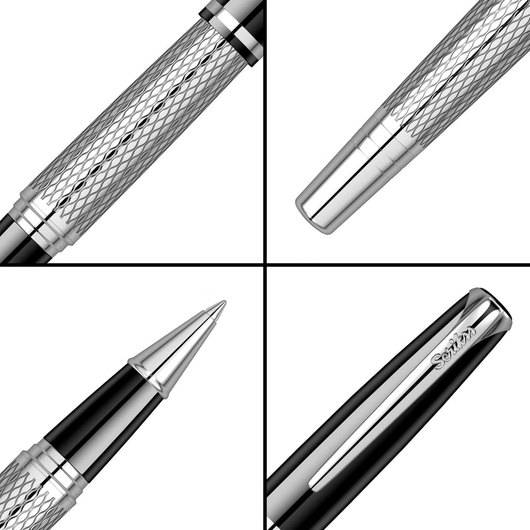 Scrikss | Pera 477 | Rollerball Pen | Black-Chrome-CT