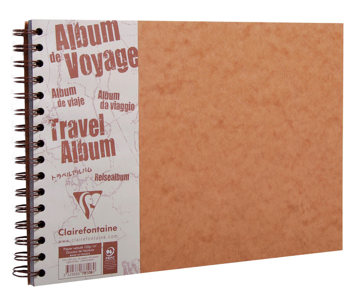 Clairefontaine AGE BAG Line + Blank Ruled Wirebound Travel Album - A4