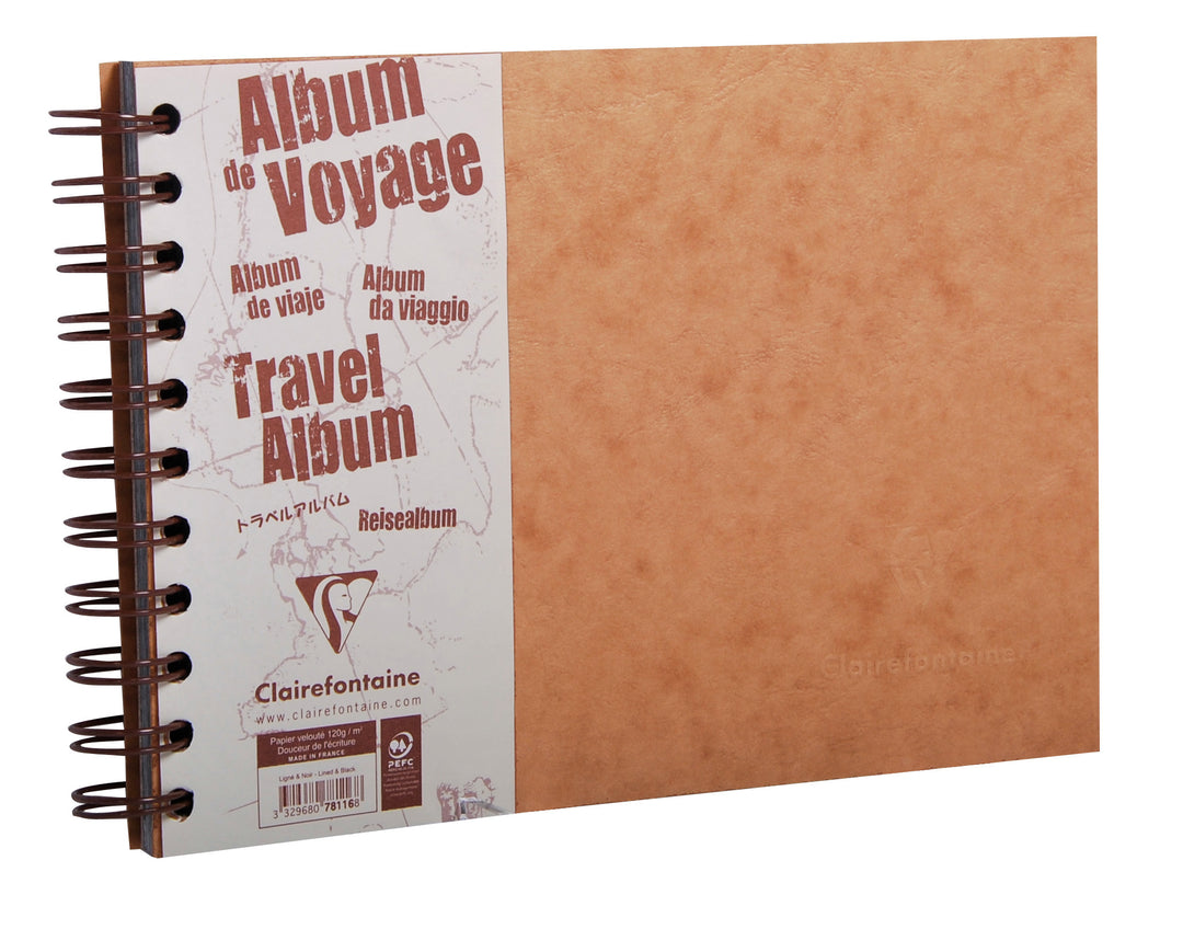 Clairefontaine AGE BAG Line + Blank Ruled Wirebound Travel Album - A5