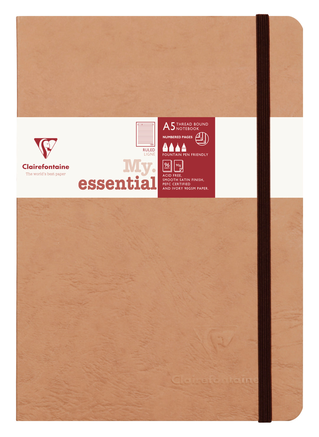Clairefontaine Age Bag My Essentials Line Ruled Threadbound Notebook - A5