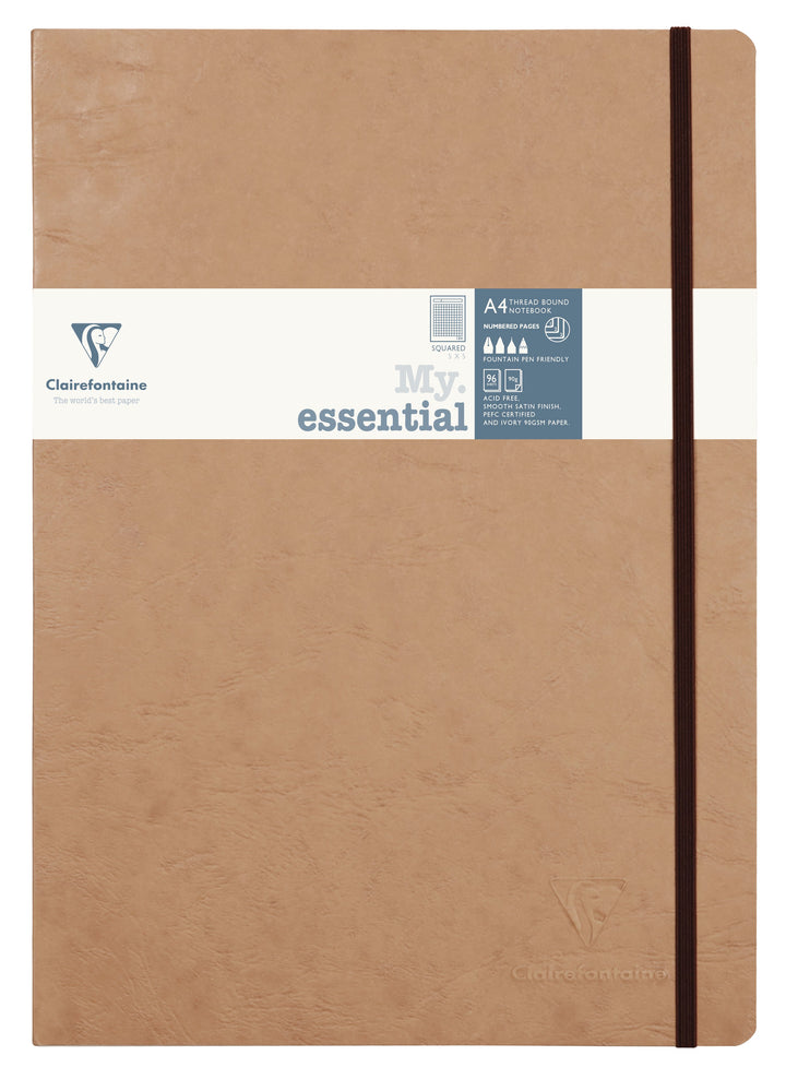 Clairefontaine Age Bag My Essentials Square Ruled Threadbound Notebook - A4