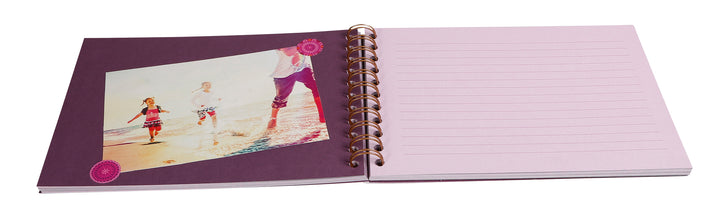 Clairefontaine Pink Orient Occident Line + Blank Ruled Wirebound Travel Album - A5