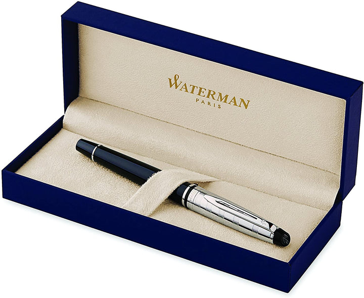 Waterman Expert Deluxe Palladium Plated Trims Rollerball Pen