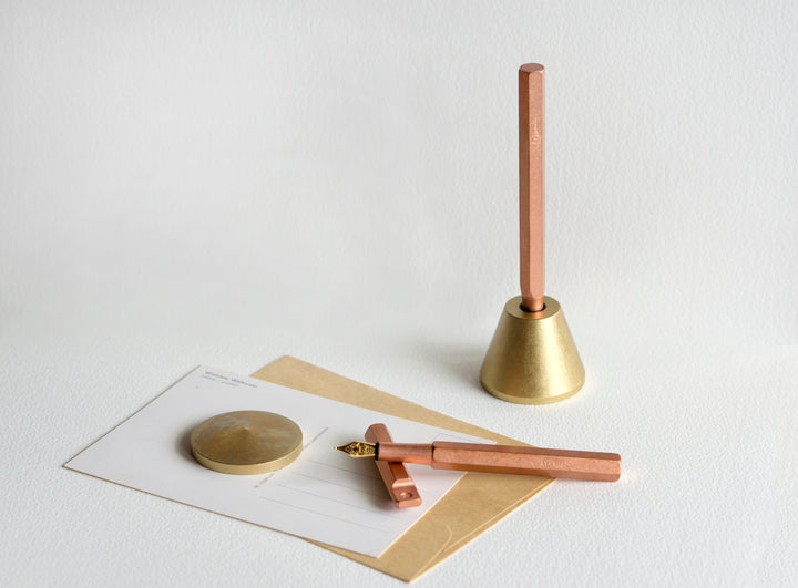 YSTUDIO Classic Revolve Portable Fountain Pen -  Brassing Copper