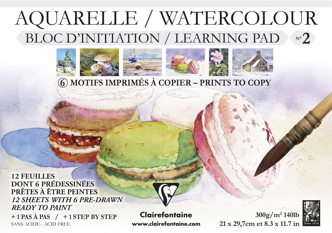 Clairefontaine Fine Art Aquarelle Learning Pad - A4