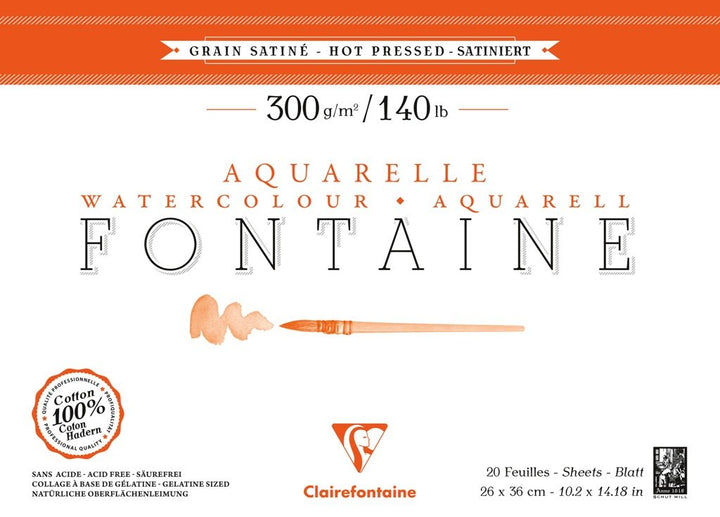 Clairefontaine Fine Art Fontaine Glazed 300g Cotton Paper Pad
