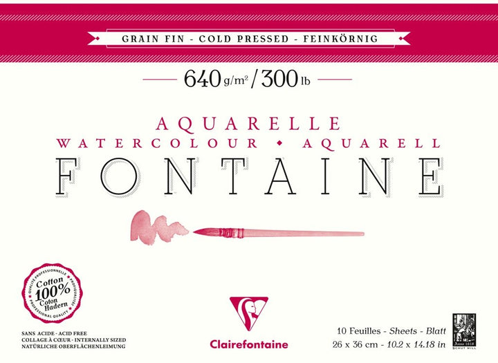 Clairefontaine Fine Art Fontaine Cold Pressed 640g Cotton Paper Pad