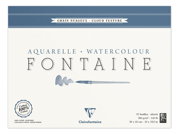 Clairefontaine Fine Art Fontaine Cloud Texture 300g Cotton Paper Pad