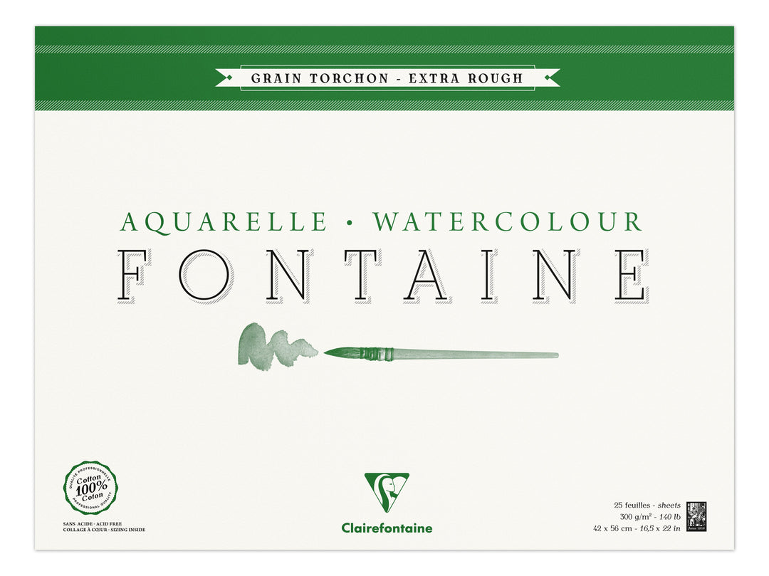 Clairefontaine Fine Art Fontaine Rough 300g Cotton Paper Pad