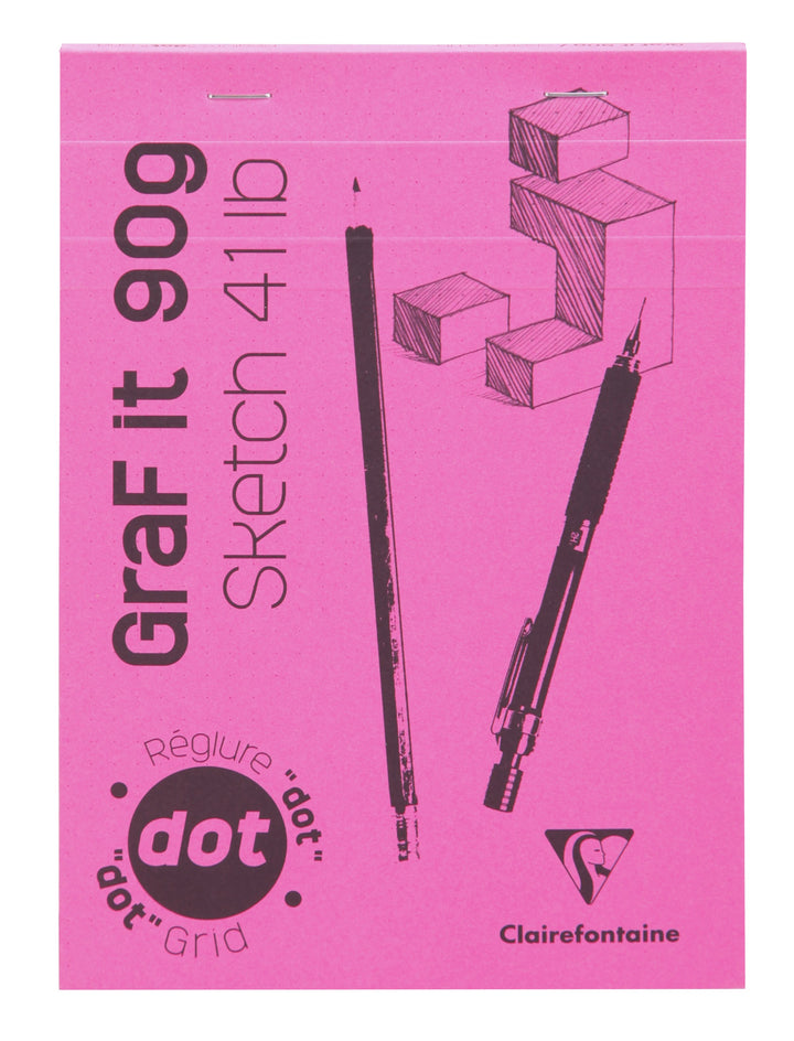 Clairefontaine Graf It 90g White Dot Grid Notepad - A4