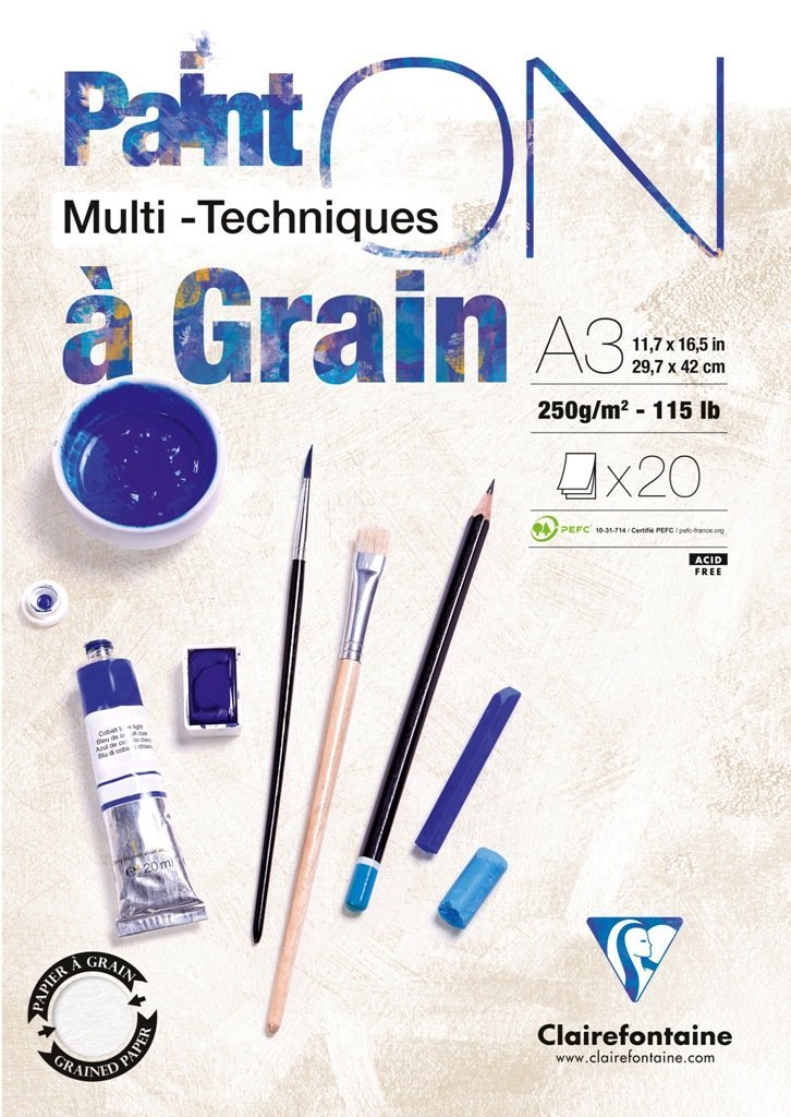 Clairefontaine Fine Art Paint`On With Grain 250g Pad