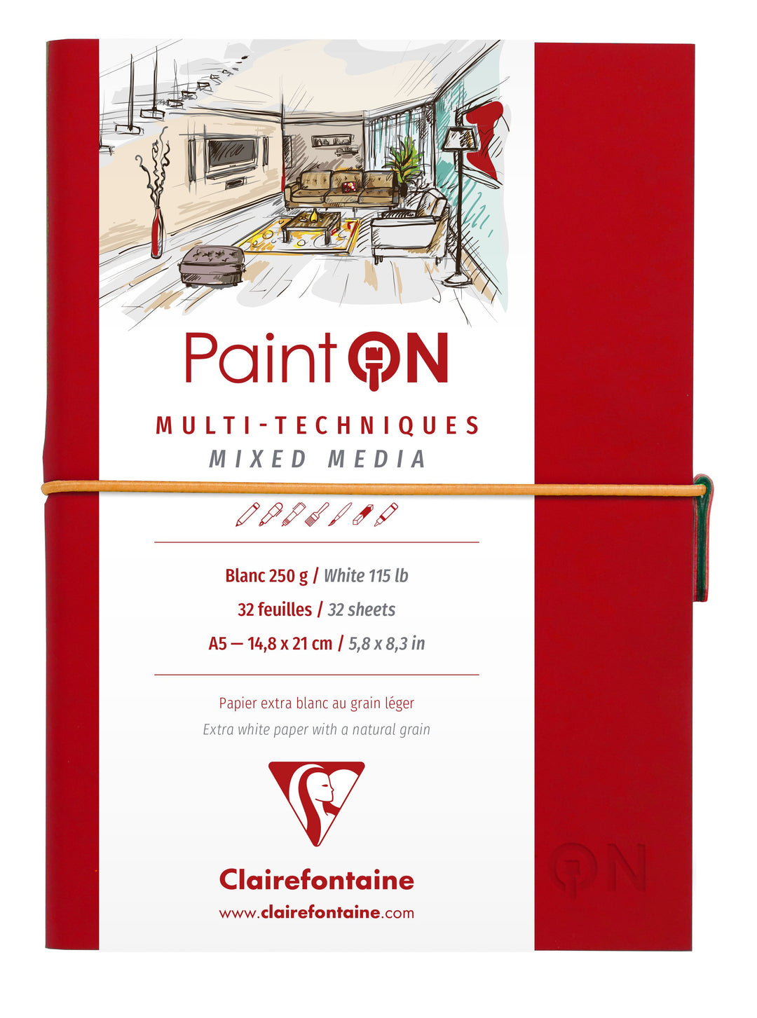 Clairefontaine Fine Art Paint'On 250g Sewn Book - A5