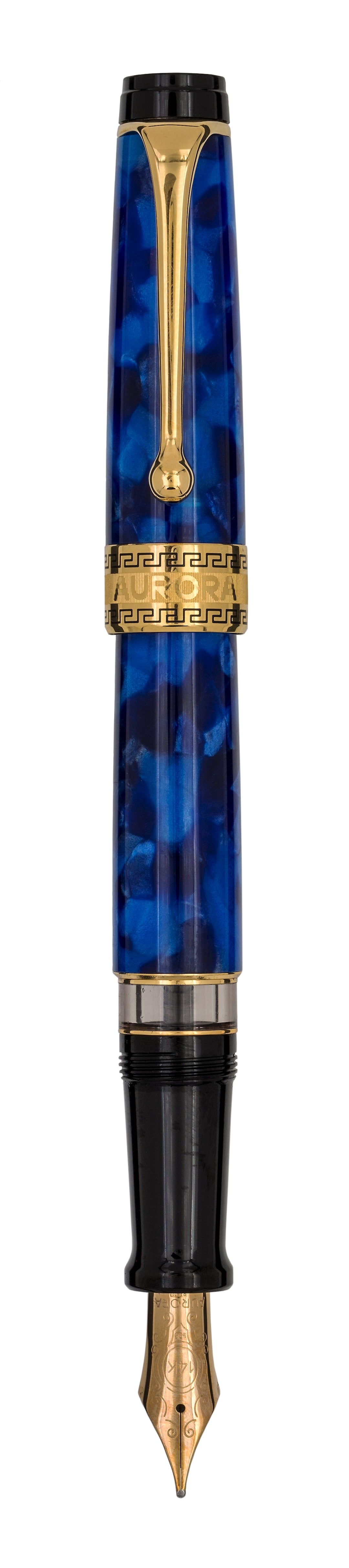 Aurora Optima Blue with Gold Trims Fountain Pen