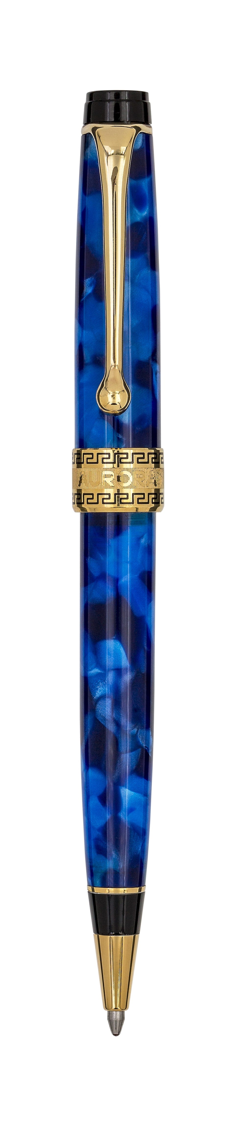 Aurora Optima Blue with Gold Trims Ballpoint Pen