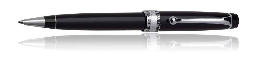 Aurora Optima Black with Chrome Trims Ballpoint Pen